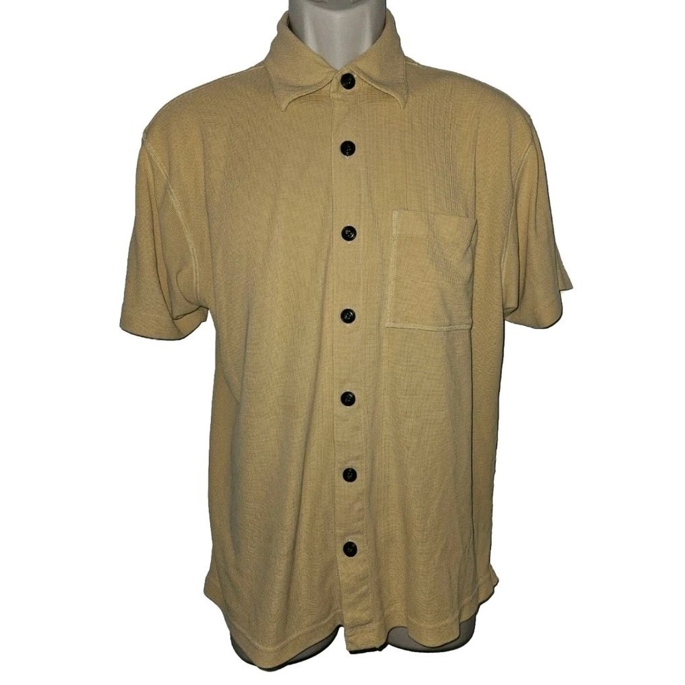 Horny Toad Gold‎ Woven Short Sleeve Collared Button Down Shirt Men's Size S